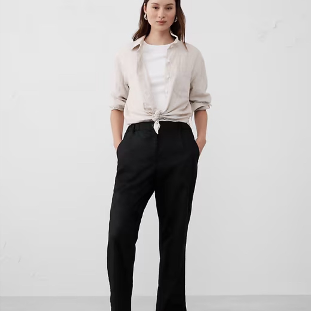BR Women’s TAPERED LINEN-BLEND PULL-ON PANT